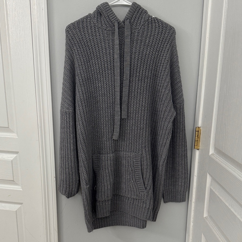 Missguided Gray Knit Women's Sweater Dress